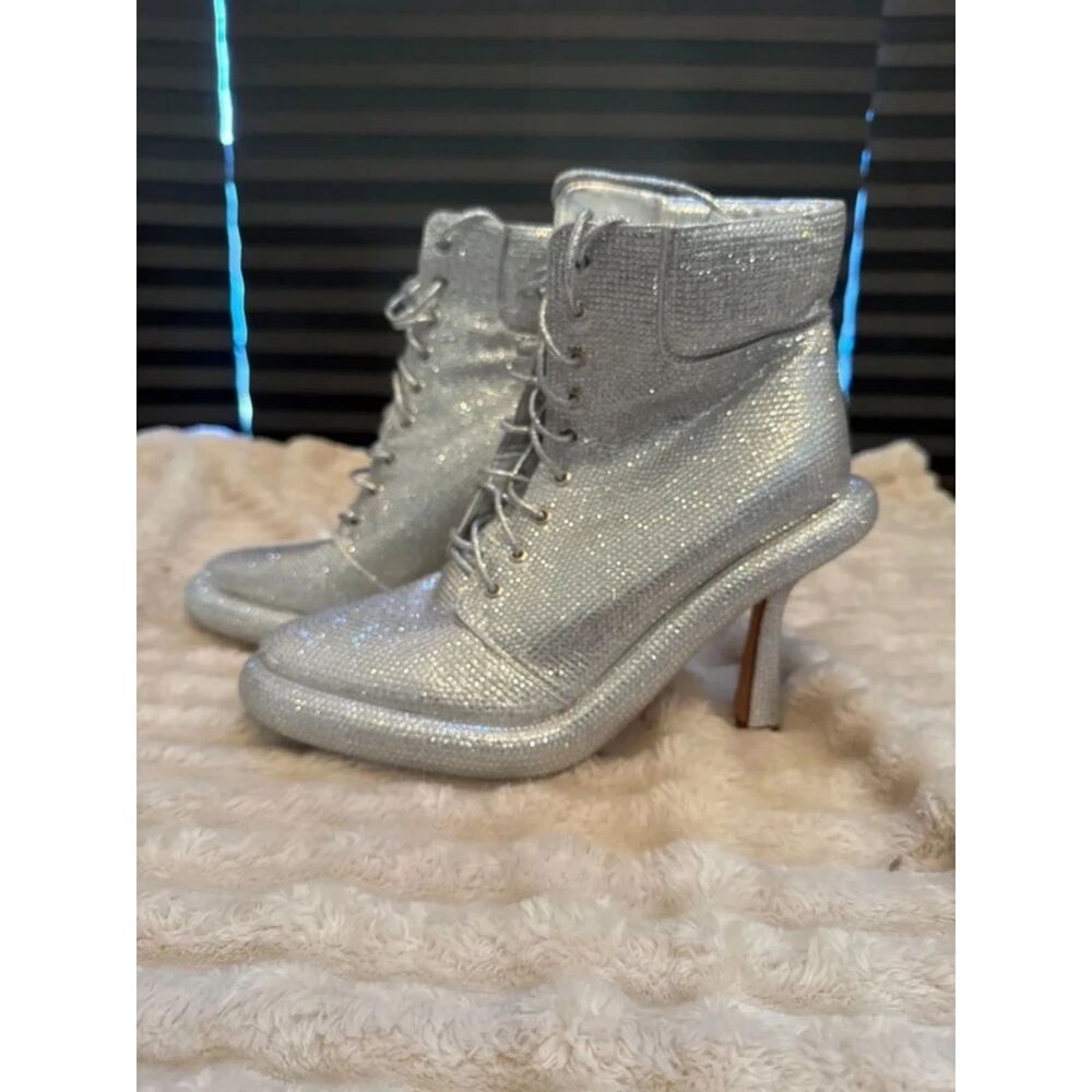Azalea Wang blinged out booties, sz.11 US